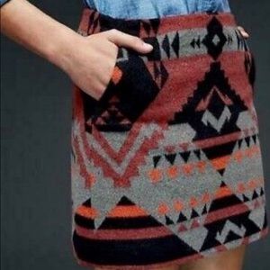 Gap Southwestern Mini Wool Skirt